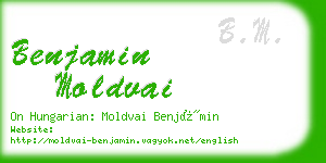 benjamin moldvai business card